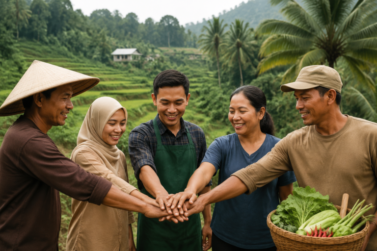 Kerjasama di tengah keindahan alam